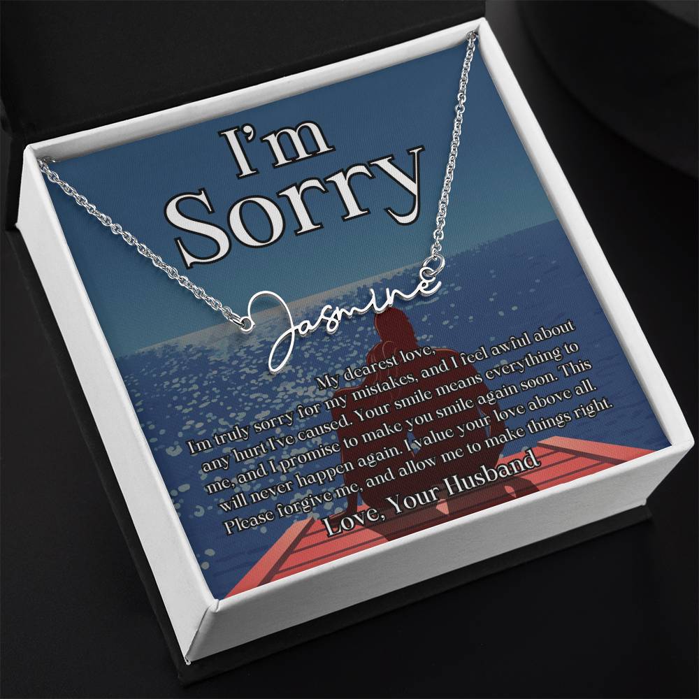 Your Love Above All, I'm Sorry Personalized Name Signature Apology Message Card To Wife From Husband