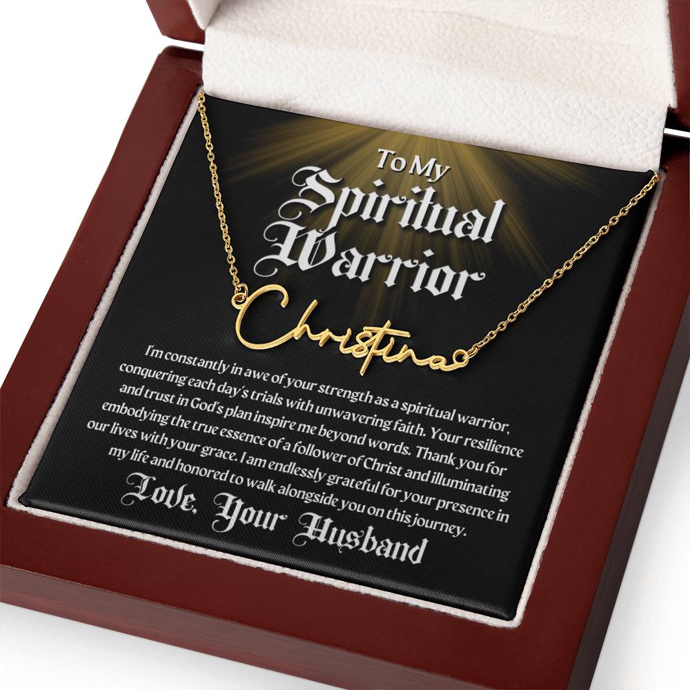 Conquering Trials With Faith | Christian To Wife Personalized Name Jewelry Message Card Gift