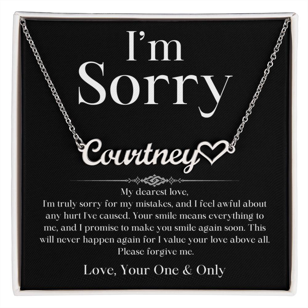 Your Love Above All Apology Jewelry Message Card Forgive Me Charm
