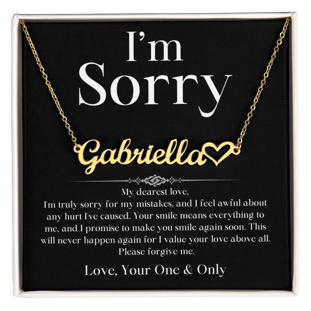Your Love Above All Apology Jewelry Message Card Forgive Me Charm