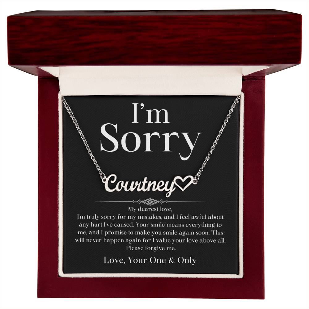 Your Love Above All Apology Jewelry Message Card Forgive Me Charm