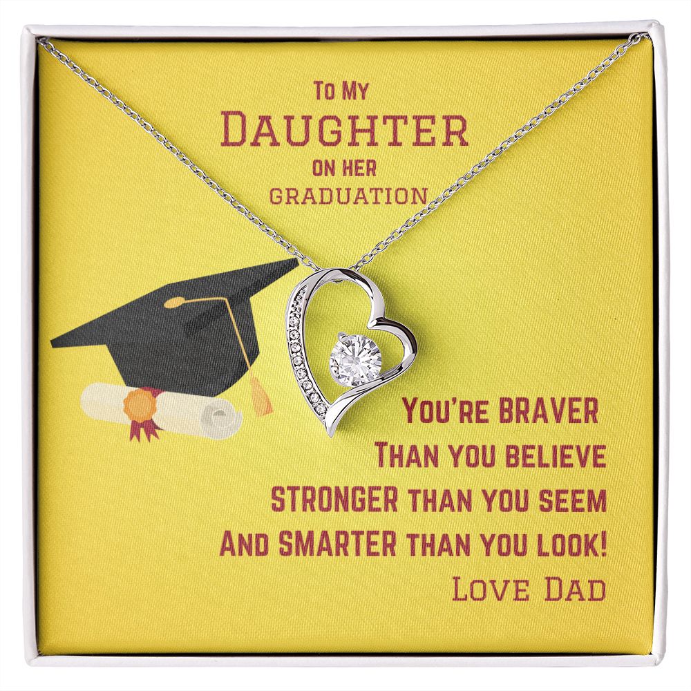 Smarter Than You Look | From Dad To Daughter Graduation Necklace Gift