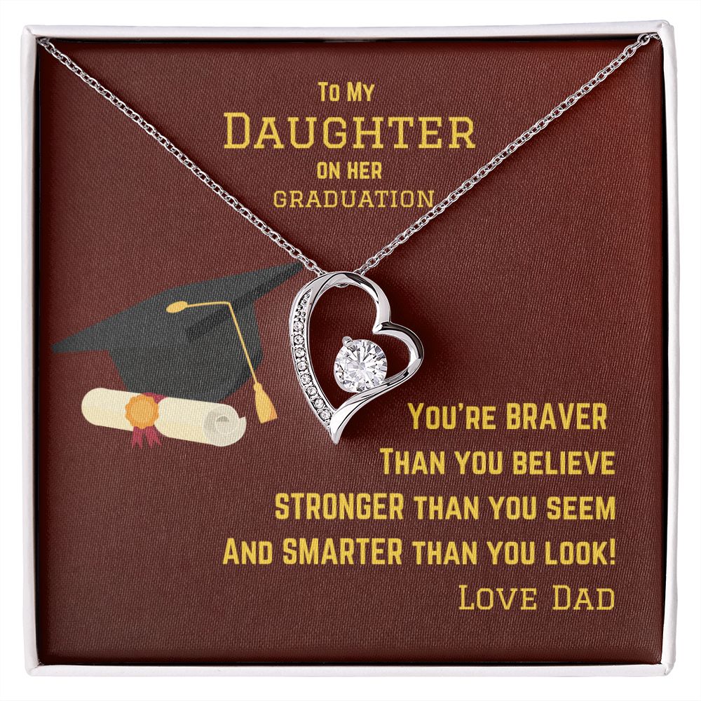 Smarter Than You Look | From Dad To Daughter Graduation Necklace Gift