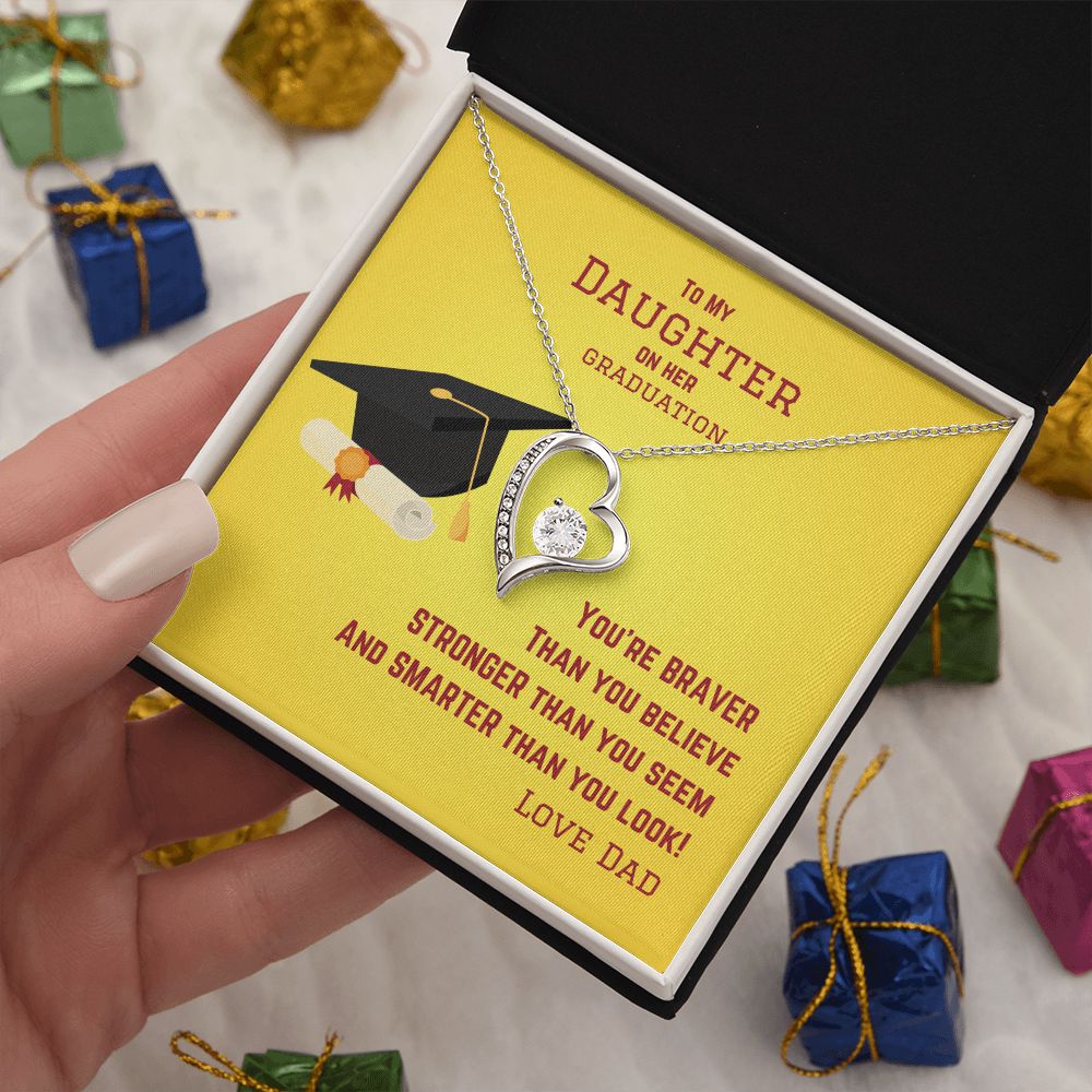 Smarter Than You Look | From Dad To Daughter Graduation Necklace Gift