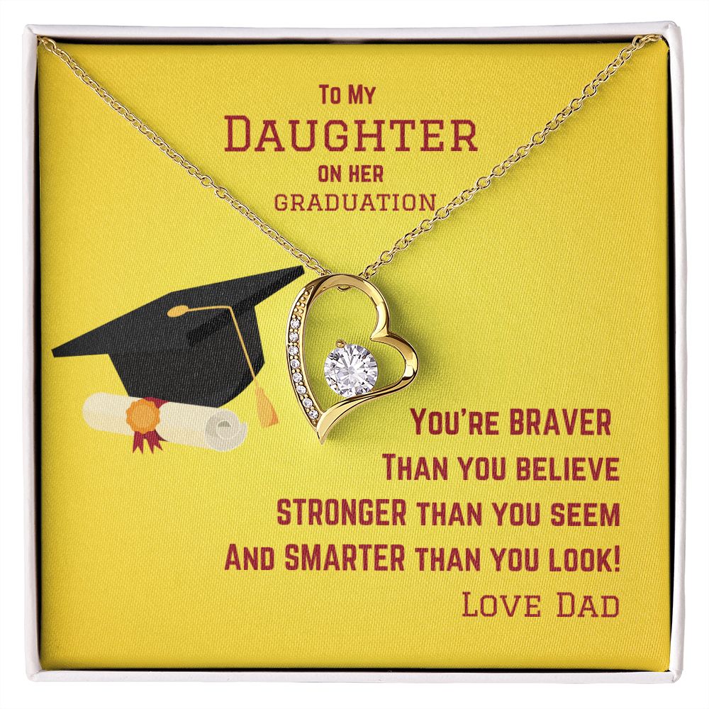 Smarter Than You Look | From Dad To Daughter Graduation Necklace Gift