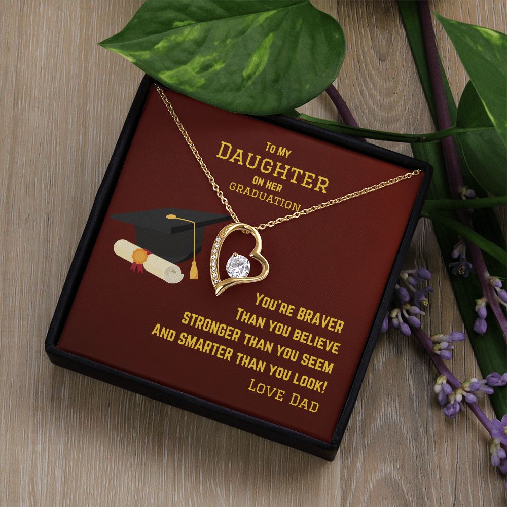 Smarter Than You Look | From Dad To Daughter Graduation Necklace Gift