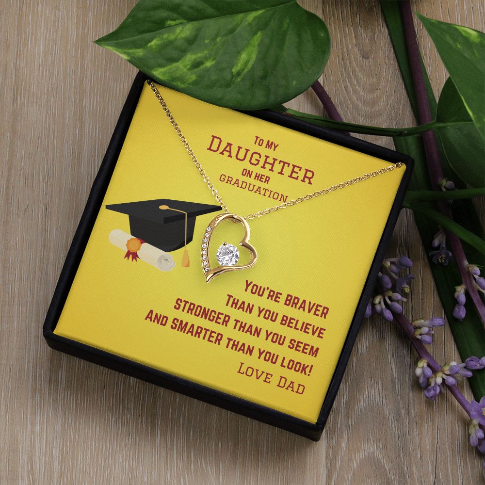 Smarter Than You Look | From Dad To Daughter Graduation Necklace Gift