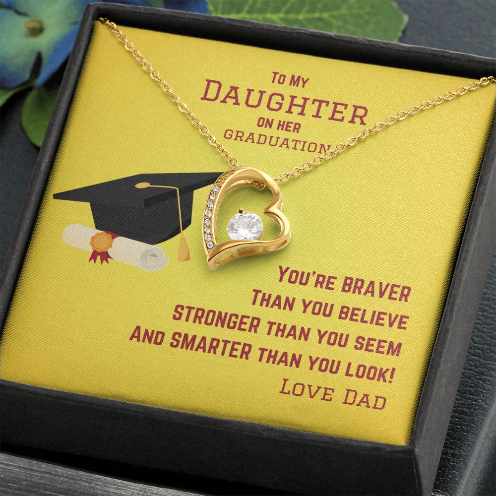Smarter Than You Look | From Dad To Daughter Graduation Necklace Gift