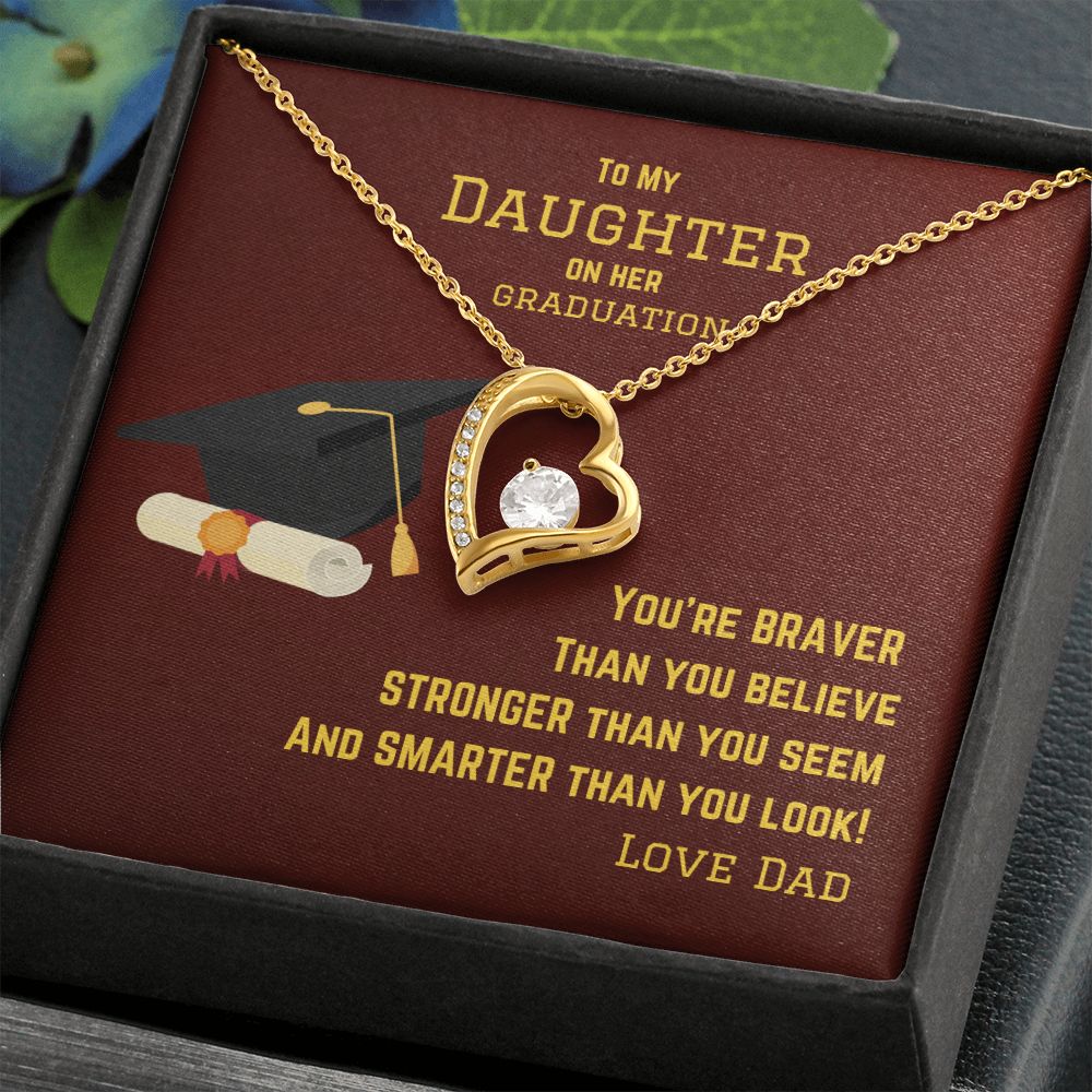 Smarter Than You Look | From Dad To Daughter Graduation Necklace Gift