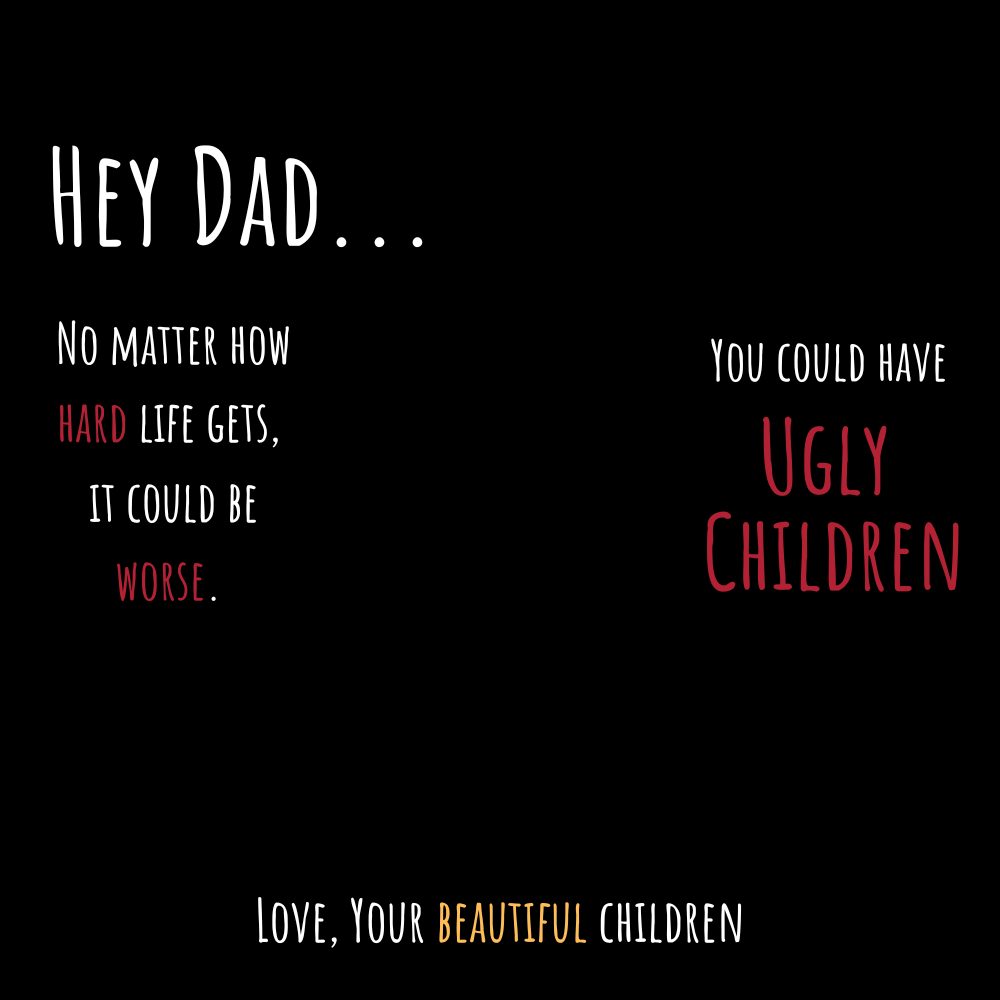 Hey Dad It Could Be Worse | Funny Father's Day Gift | Add Your Photo Dog Tag Message Card