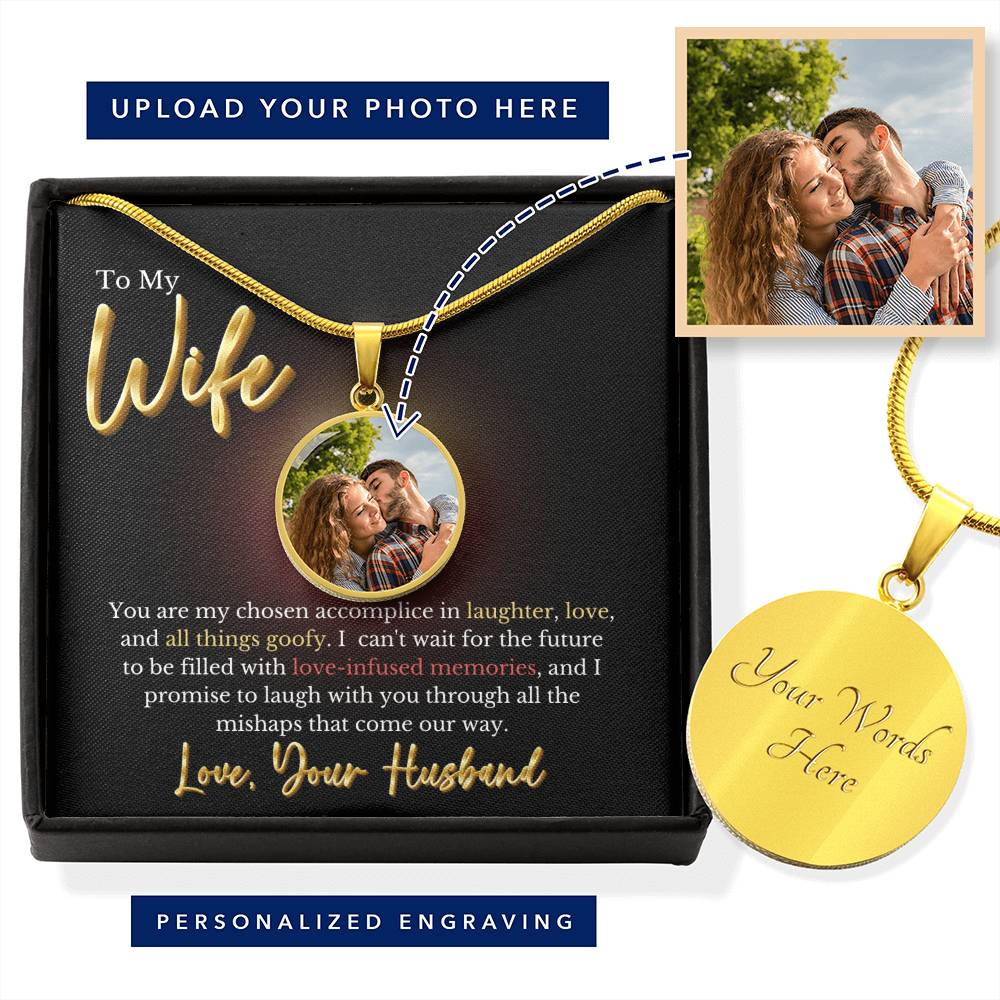 My Accomplice In Laughter | Husband to Wife Jewelry Message Card