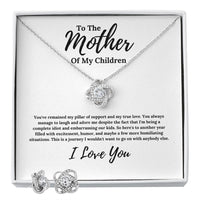 Load image into Gallery viewer, My Pillar Of Support | From Husband To Mother of Children Jewelry Necklace And Earrings Message Card
