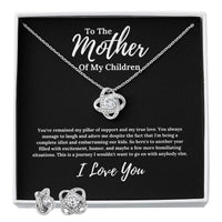 Load image into Gallery viewer, My Pillar Of Support | From Husband To Mother of Children Jewelry Necklace And Earrings Message Card
