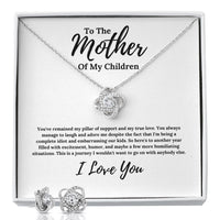 Load image into Gallery viewer, My Pillar Of Support | From Husband To Mother of Children Jewelry Necklace And Earrings Message Card
