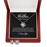 Load image into Gallery viewer, My Pillar Of Support | From Husband To Mother of Children Jewelry Necklace And Earrings Message Card

