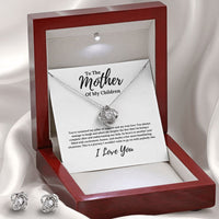 Load image into Gallery viewer, My Pillar Of Support | From Husband To Mother of Children Jewelry Necklace And Earrings Message Card
