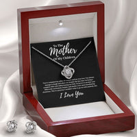 Load image into Gallery viewer, My Pillar Of Support | From Husband To Mother of Children Jewelry Necklace And Earrings Message Card
