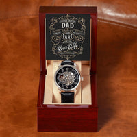 Load image into Gallery viewer, Thank You Old Fart Love Wife | Wife To Dad Husband Openwork Watch Gift

