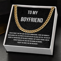 Load image into Gallery viewer, My Love Knows No Bounds | Cuban Link Chain Message Card For Him
