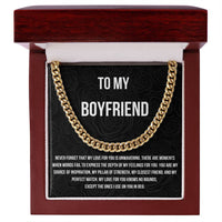 Load image into Gallery viewer, My Love Knows No Bounds | Cuban Link Chain Message Card For Him
