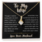 Our Sacred Bond - To Wife Love Husband Jewelry Message Card Necklace Gift