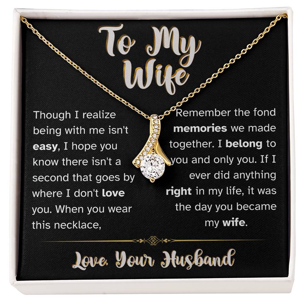 Fond Memories - To My Wife Love Husband Jewelry Message Card Gift