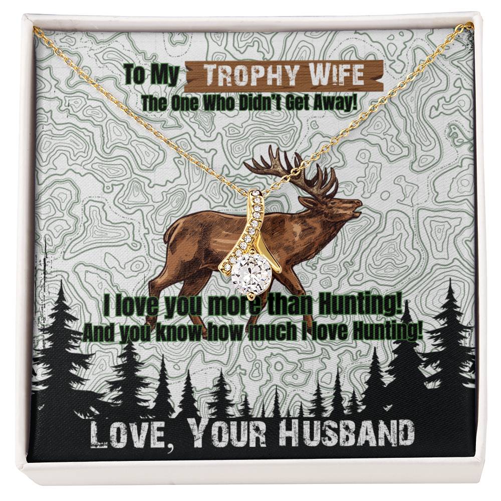 ILY More Than Hunting Husband To Wife Jewelry Message Card Gift