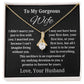Undying Devotion To You | To My Gorgeous Wife Jewelry Message Card