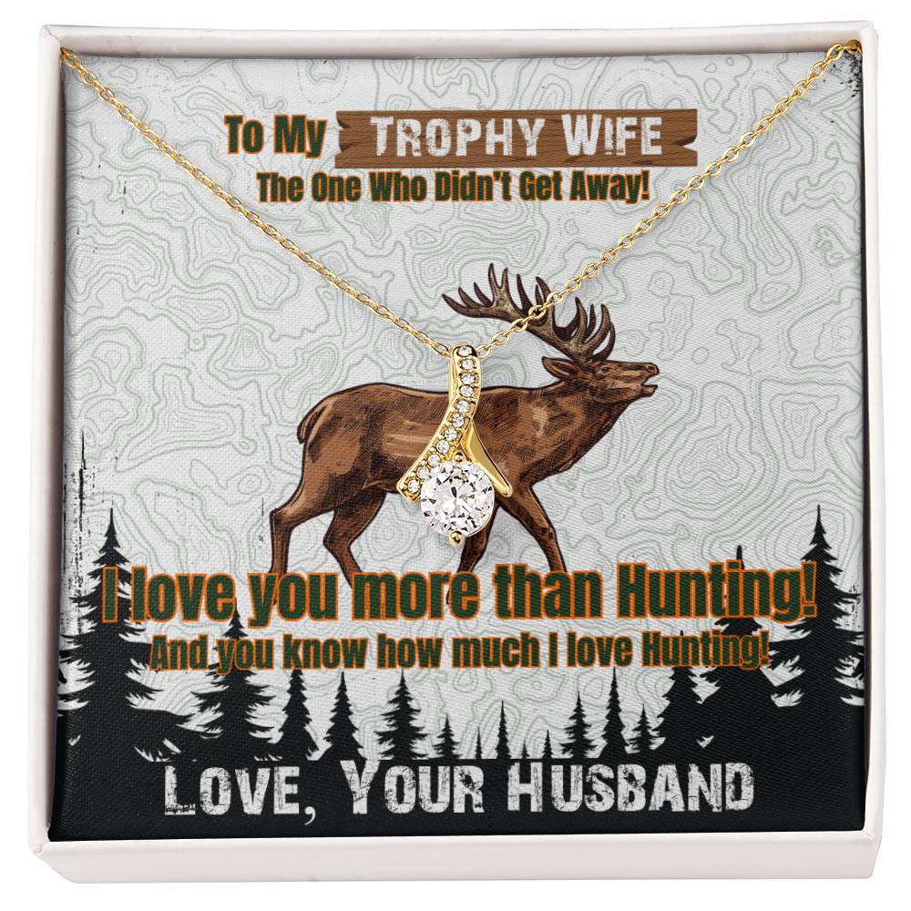 ILY More Than Hunting Husband To Wife Jewelry Message Card Gift