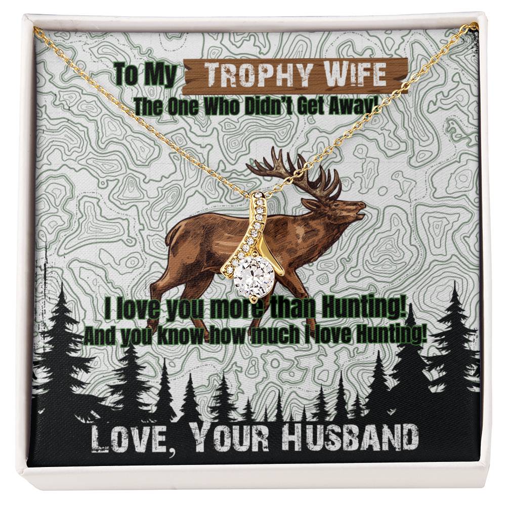 ILY More Than Hunting Husband To Wife Jewelry Message Card Gift