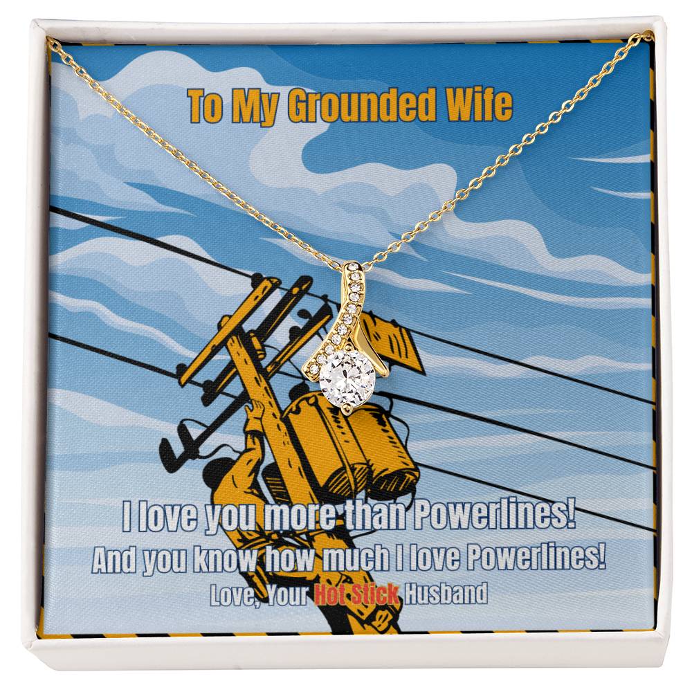 ILY More Than Powerlines Husband To Wife Jewelry Message Card Gift