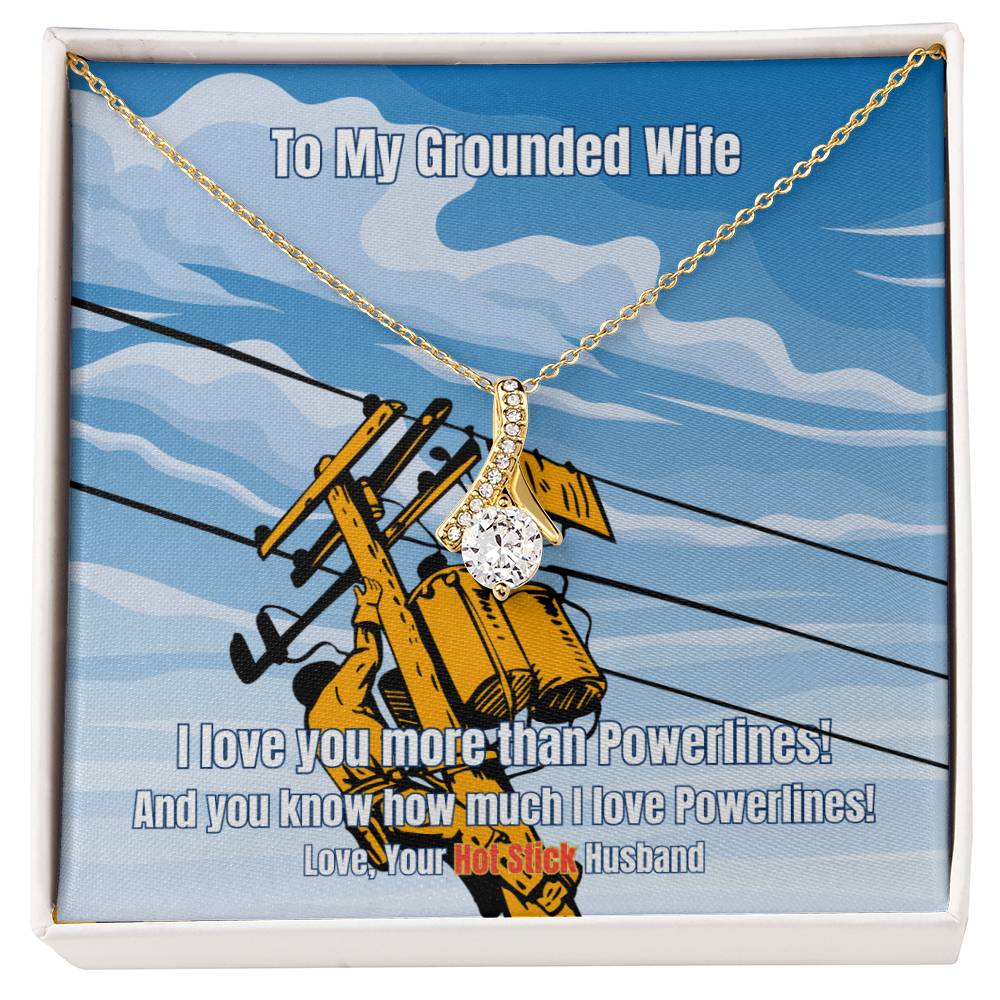 ILY More Than Powerlines Husband To Wife Jewelry Message Card Gift