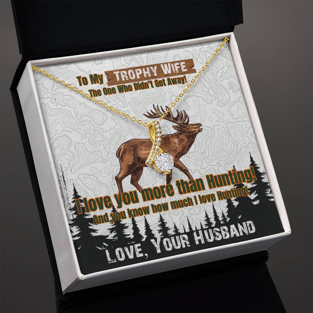 ILY More Than Hunting Husband To Wife Jewelry Message Card Gift