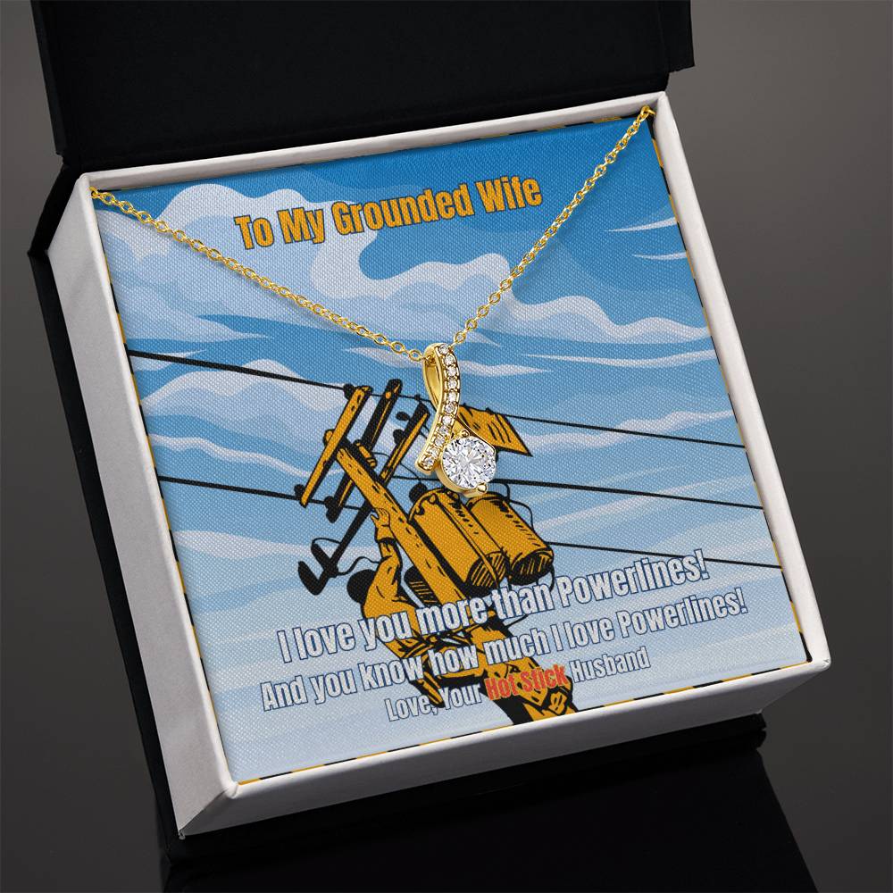 ILY More Than Powerlines Husband To Wife Jewelry Message Card Gift
