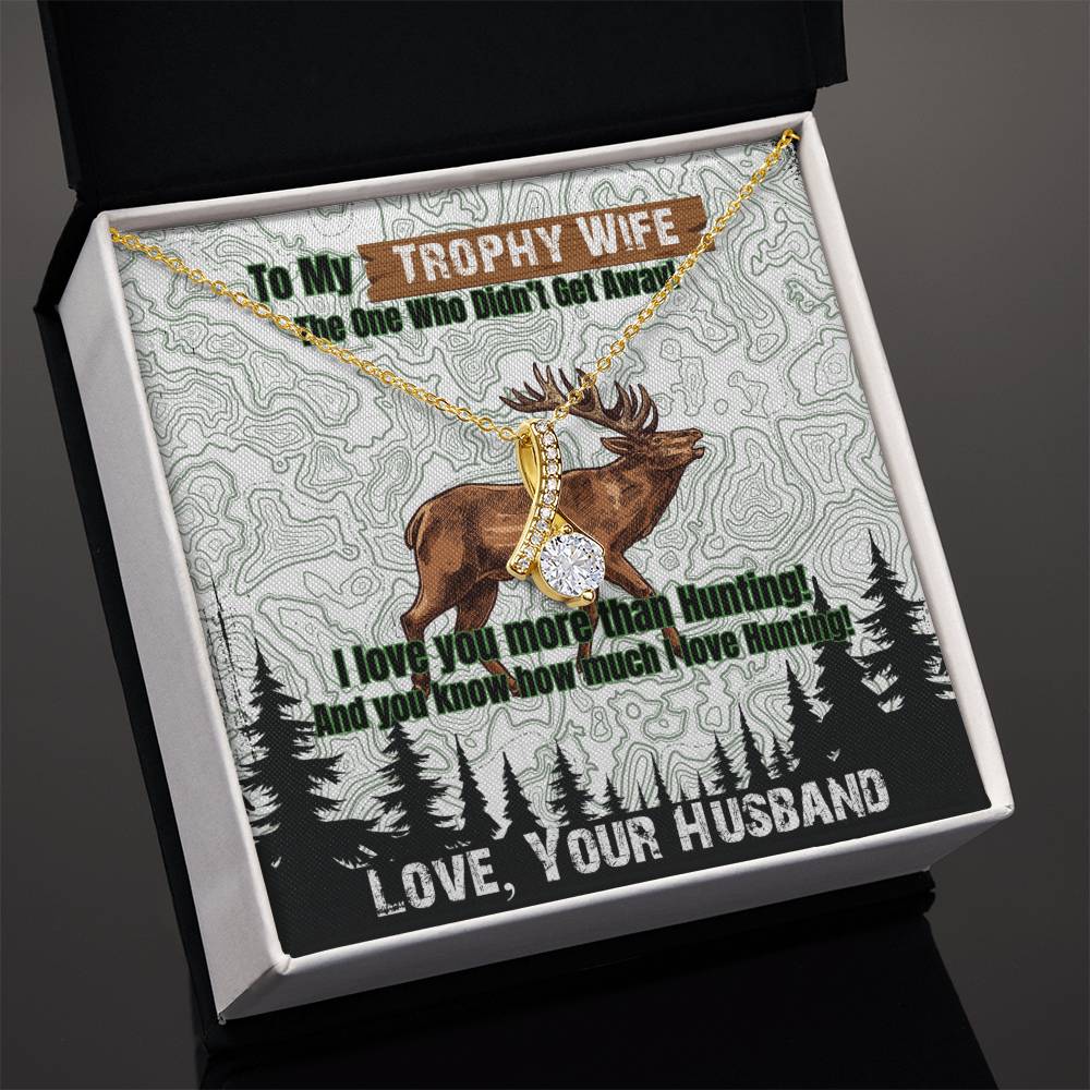 ILY More Than Hunting Husband To Wife Jewelry Message Card Gift