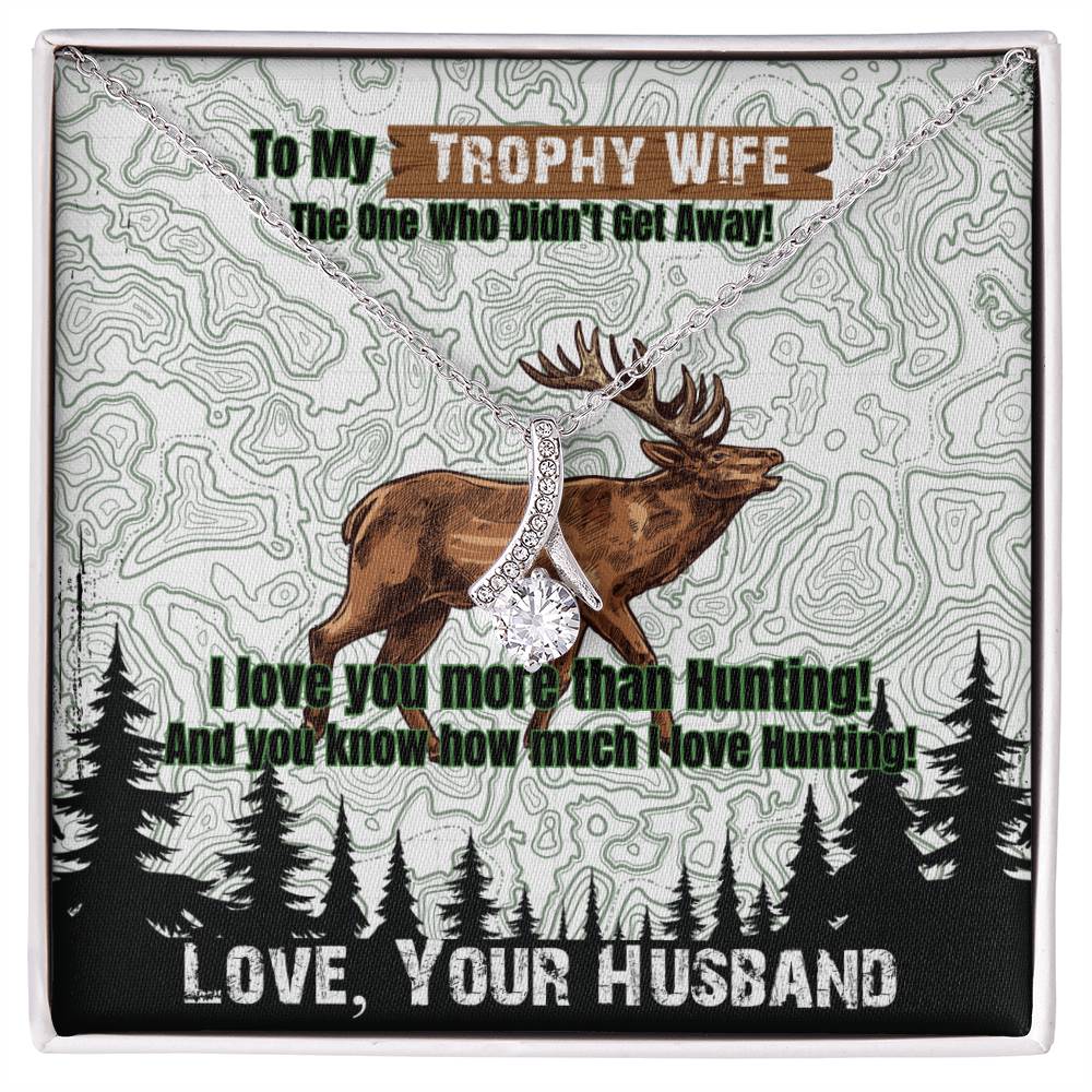 ILY More Than Hunting Husband To Wife Jewelry Message Card Gift