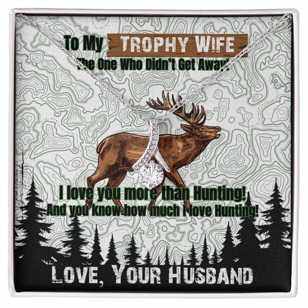 ILY More Than Hunting Husband To Wife Jewelry Message Card Gift