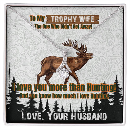 ILY More Than Hunting Husband To Wife Jewelry Message Card Gift