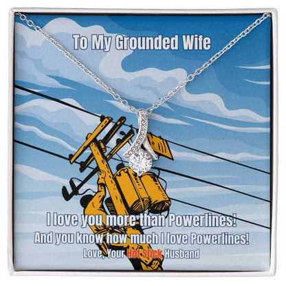 ILY More Than Powerlines Husband To Wife Jewelry Message Card Gift