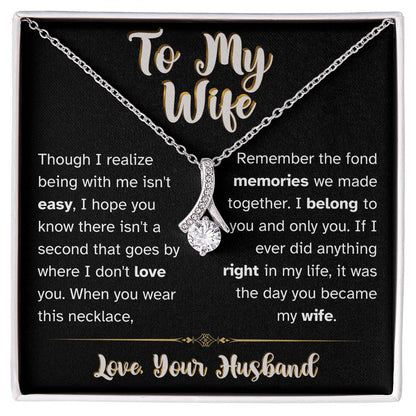 Fond Memories - To My Wife Love Husband Jewelry Message Card Gift