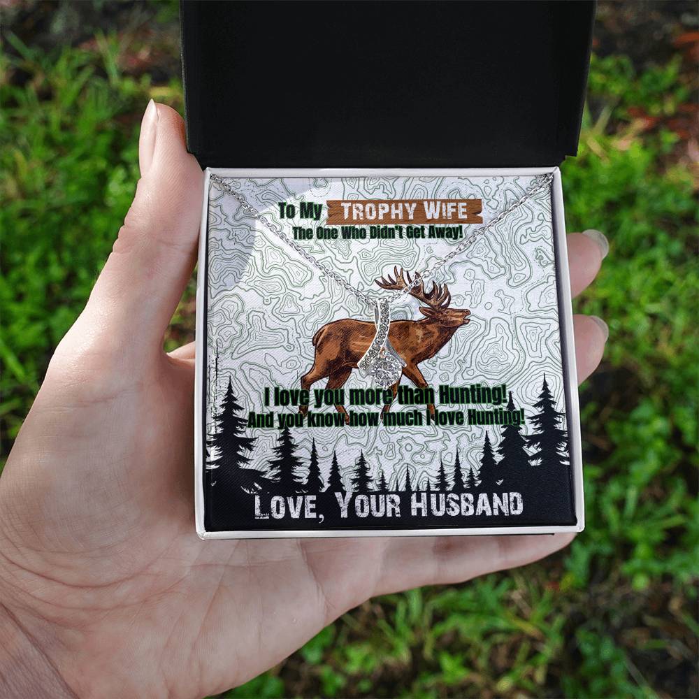 ILY More Than Hunting Husband To Wife Jewelry Message Card Gift