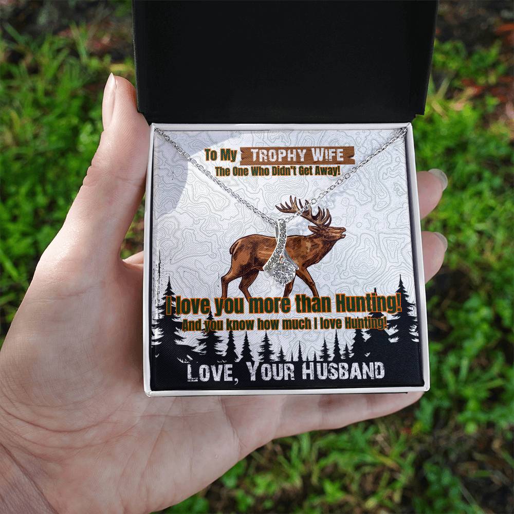 ILY More Than Hunting Husband To Wife Jewelry Message Card Gift