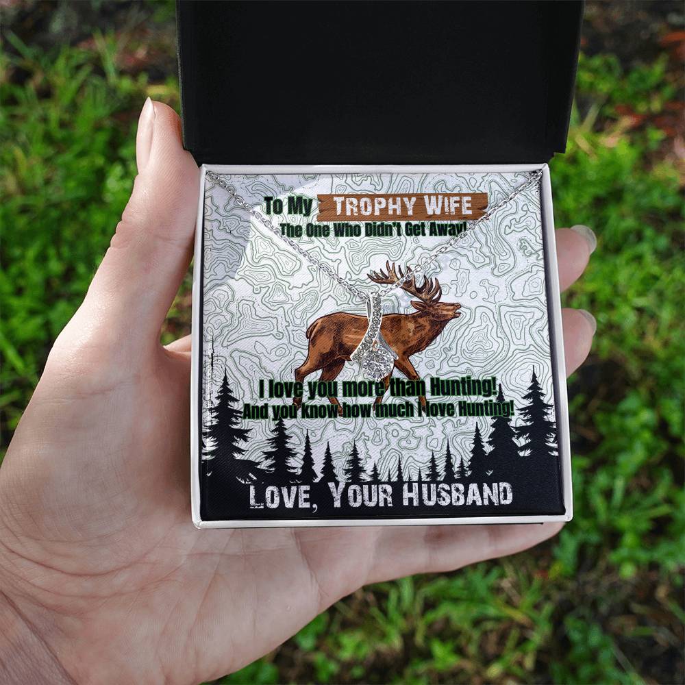 ILY More Than Hunting Husband To Wife Jewelry Message Card Gift