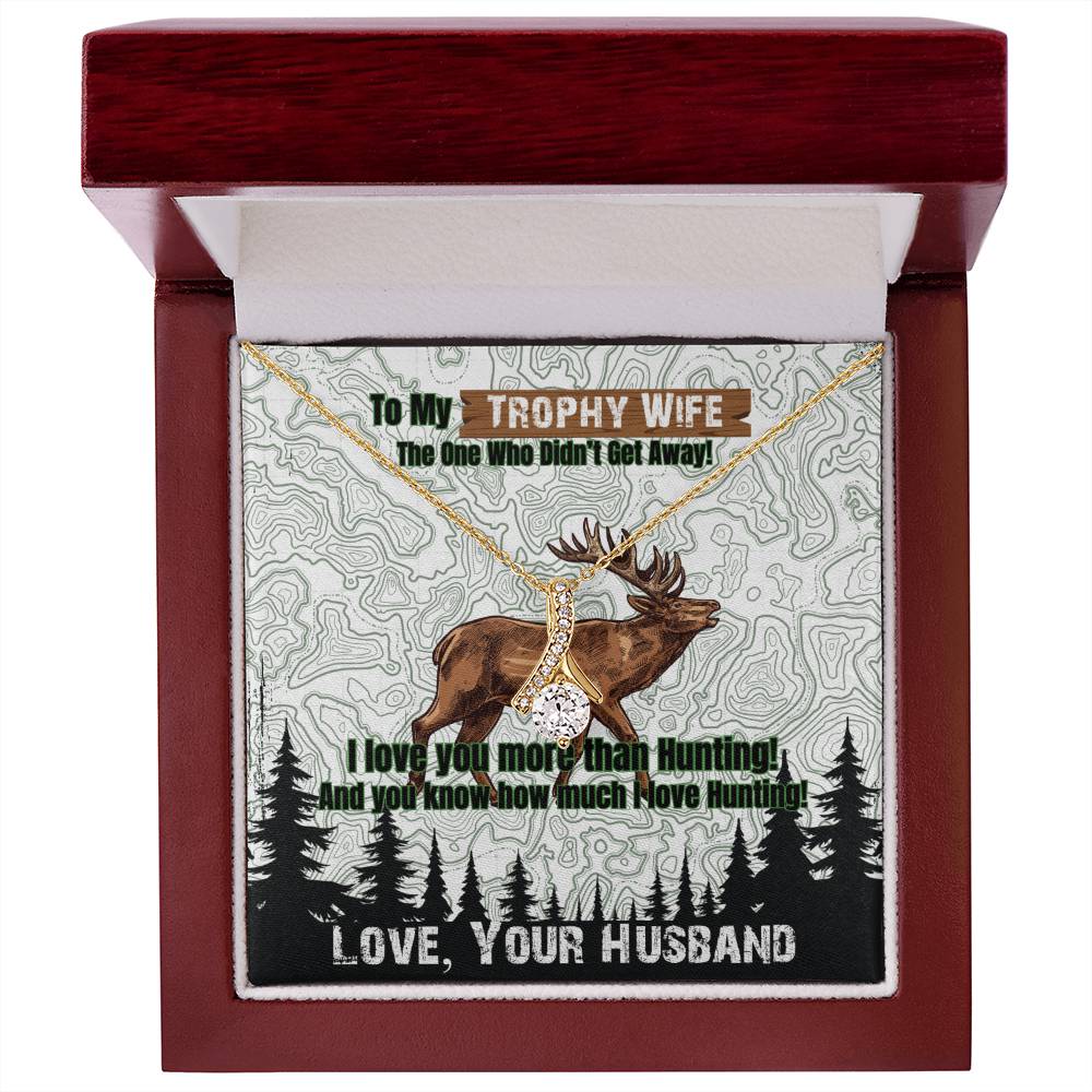 ILY More Than Hunting Husband To Wife Jewelry Message Card Gift