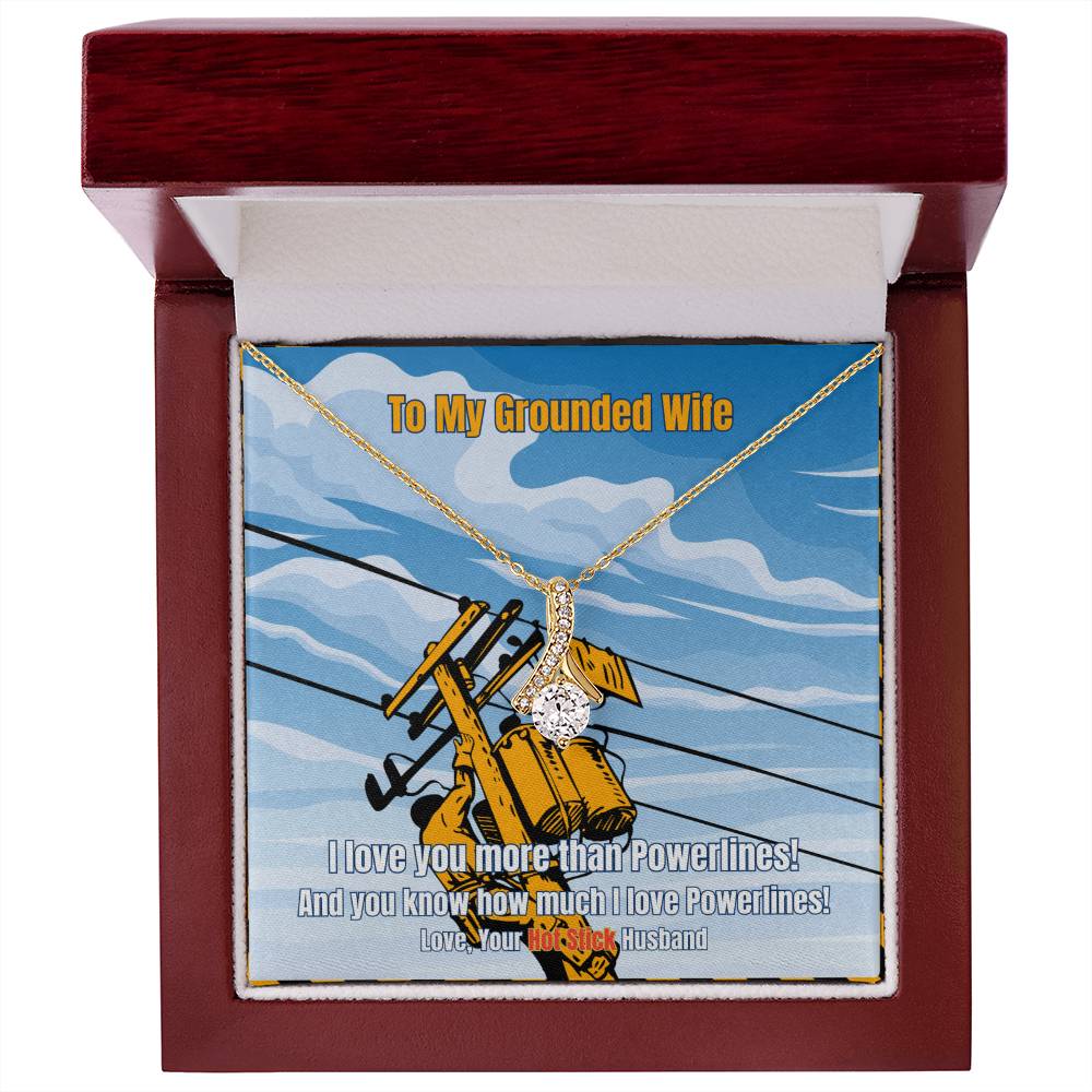 ILY More Than Powerlines Husband To Wife Jewelry Message Card Gift