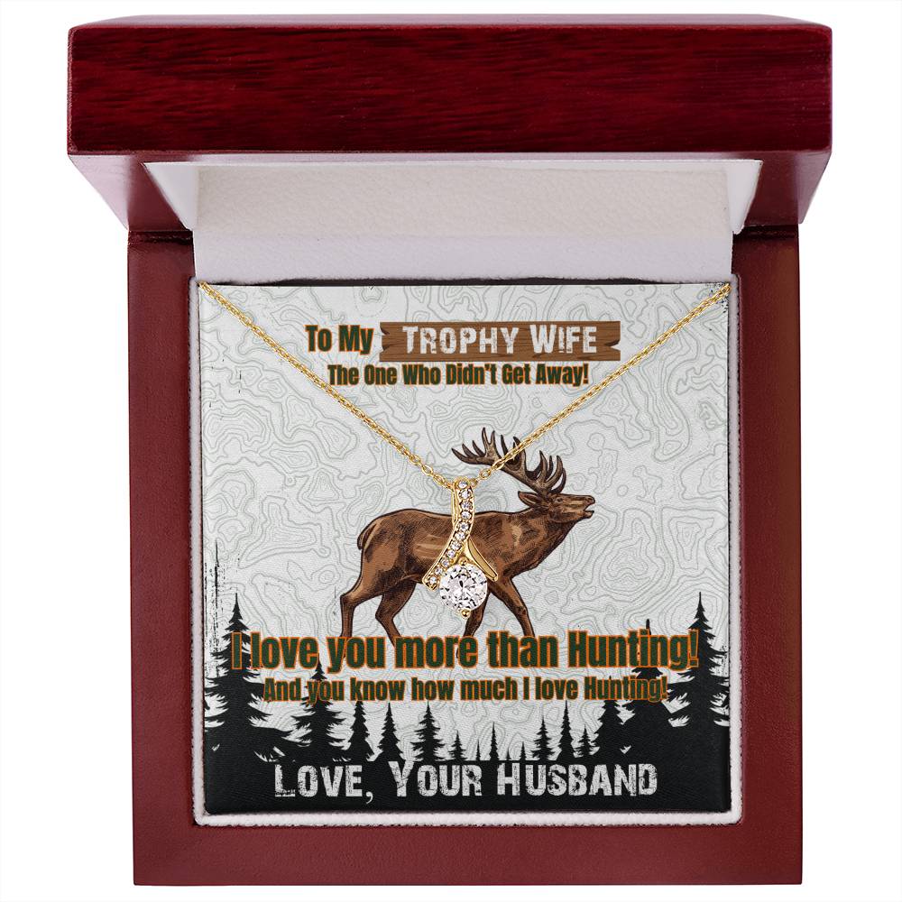 ILY More Than Hunting Husband To Wife Jewelry Message Card Gift