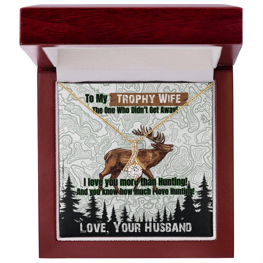 ILY More Than Hunting Husband To Wife Jewelry Message Card Gift