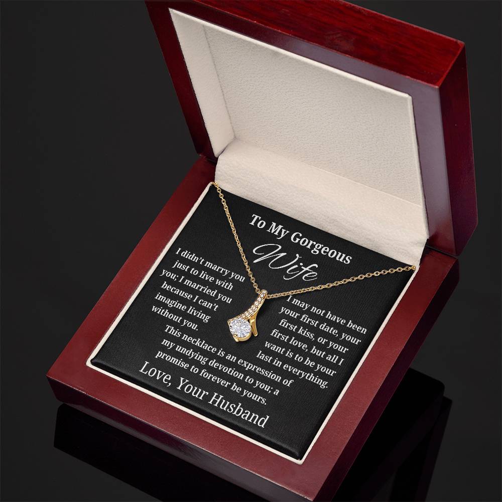 Undying Devotion To You | To My Gorgeous Wife Jewelry Message Card