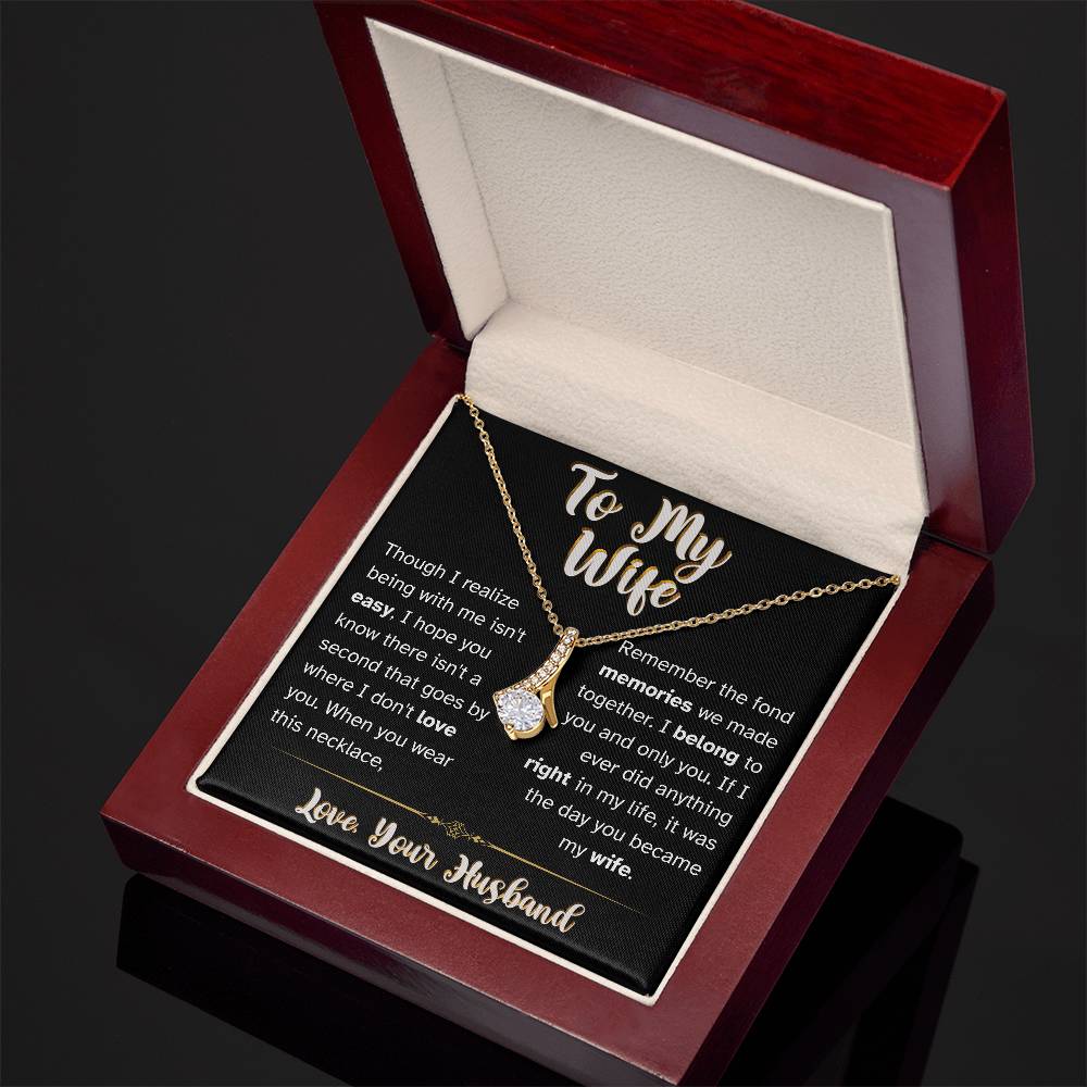 Fond Memories - To My Wife Love Husband Jewelry Message Card Gift