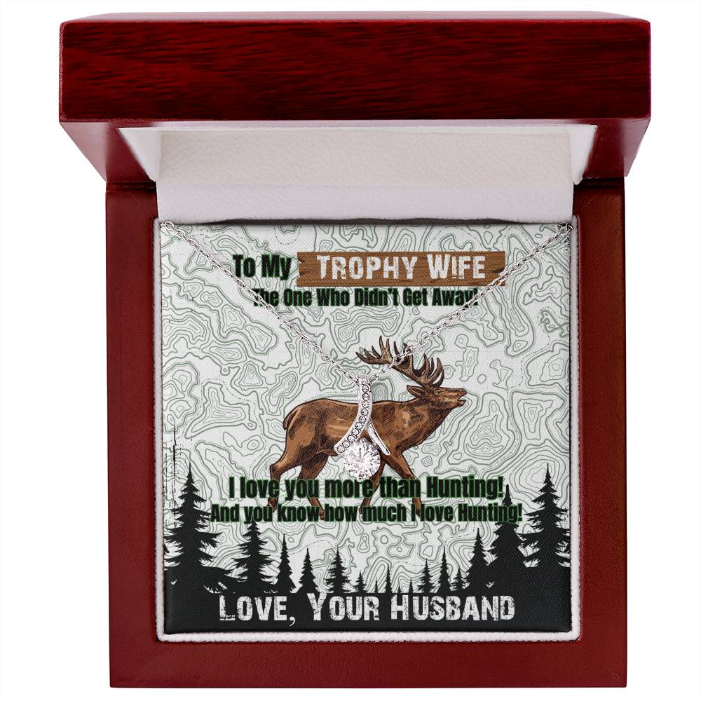 ILY More Than Hunting Husband To Wife Jewelry Message Card Gift